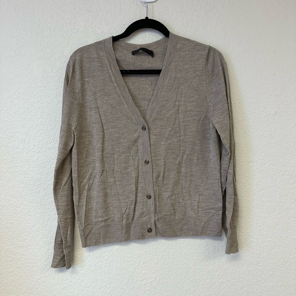 Jenni Kayne V-Neck Button Front Cashmere Knit Cardigan Brown Size XS